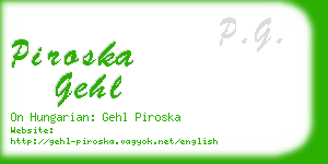 piroska gehl business card